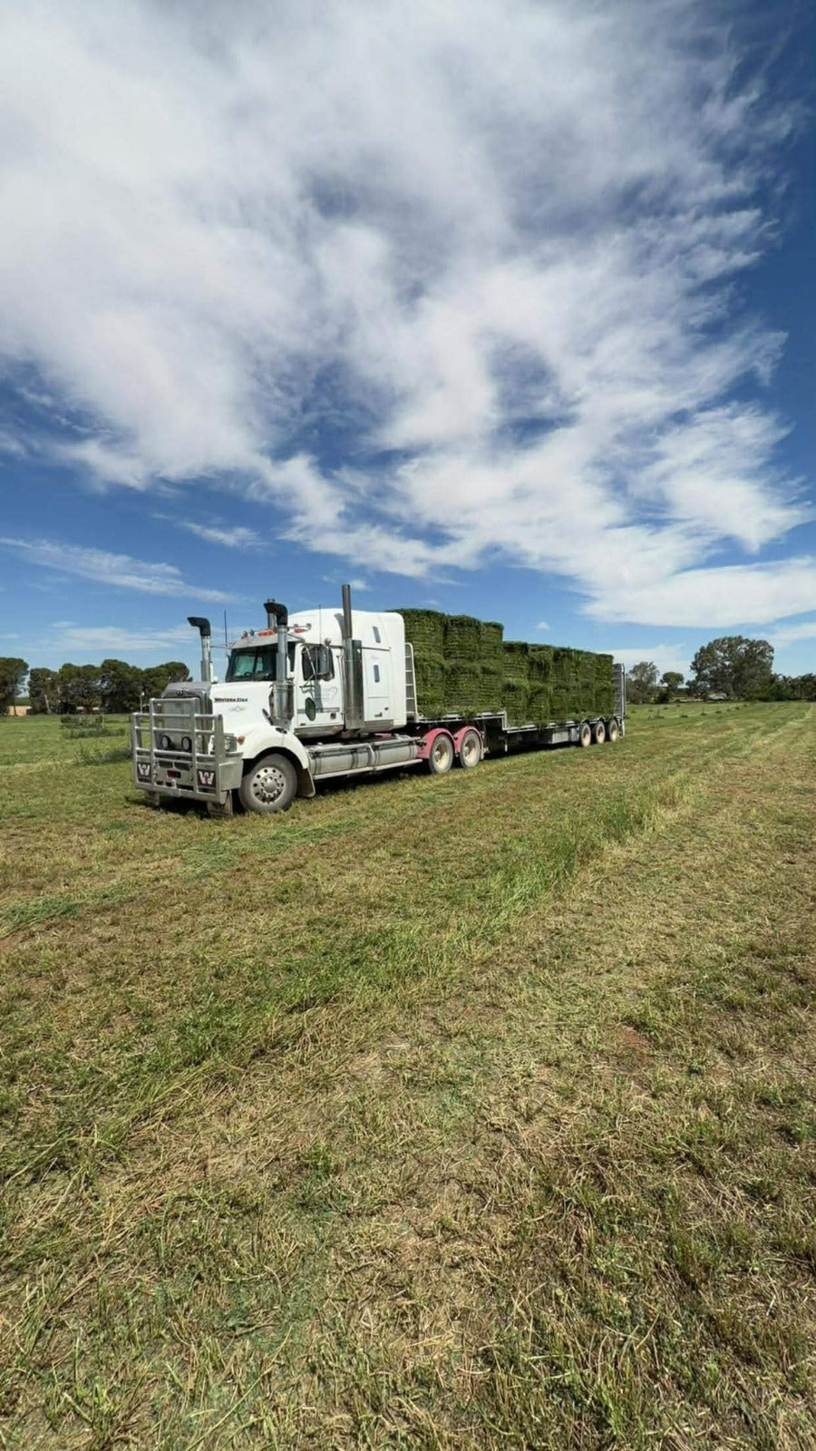 Hay truck on the farm